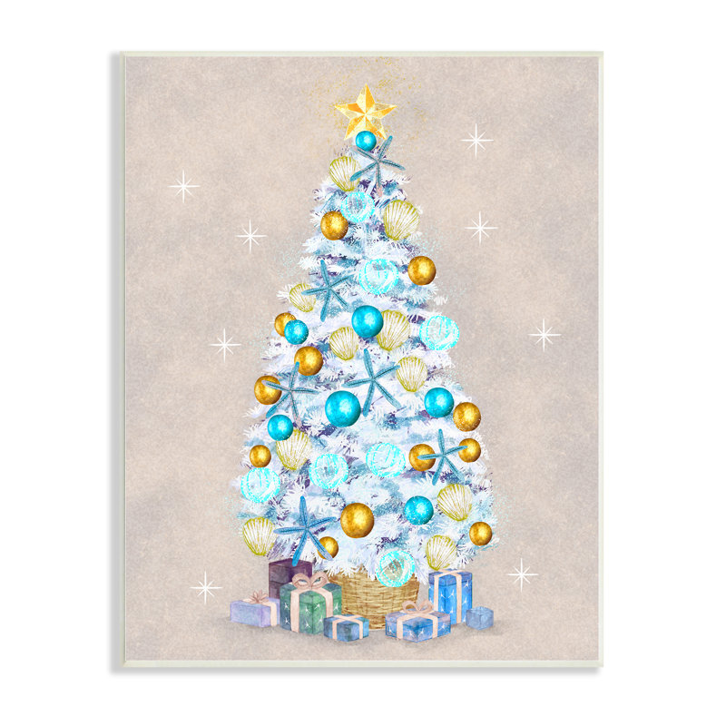 Décoration de Noël blanche, décorations d'arbre de Noël, art texturé noir par estampe numérique par Ziwei Li, Plaque murale