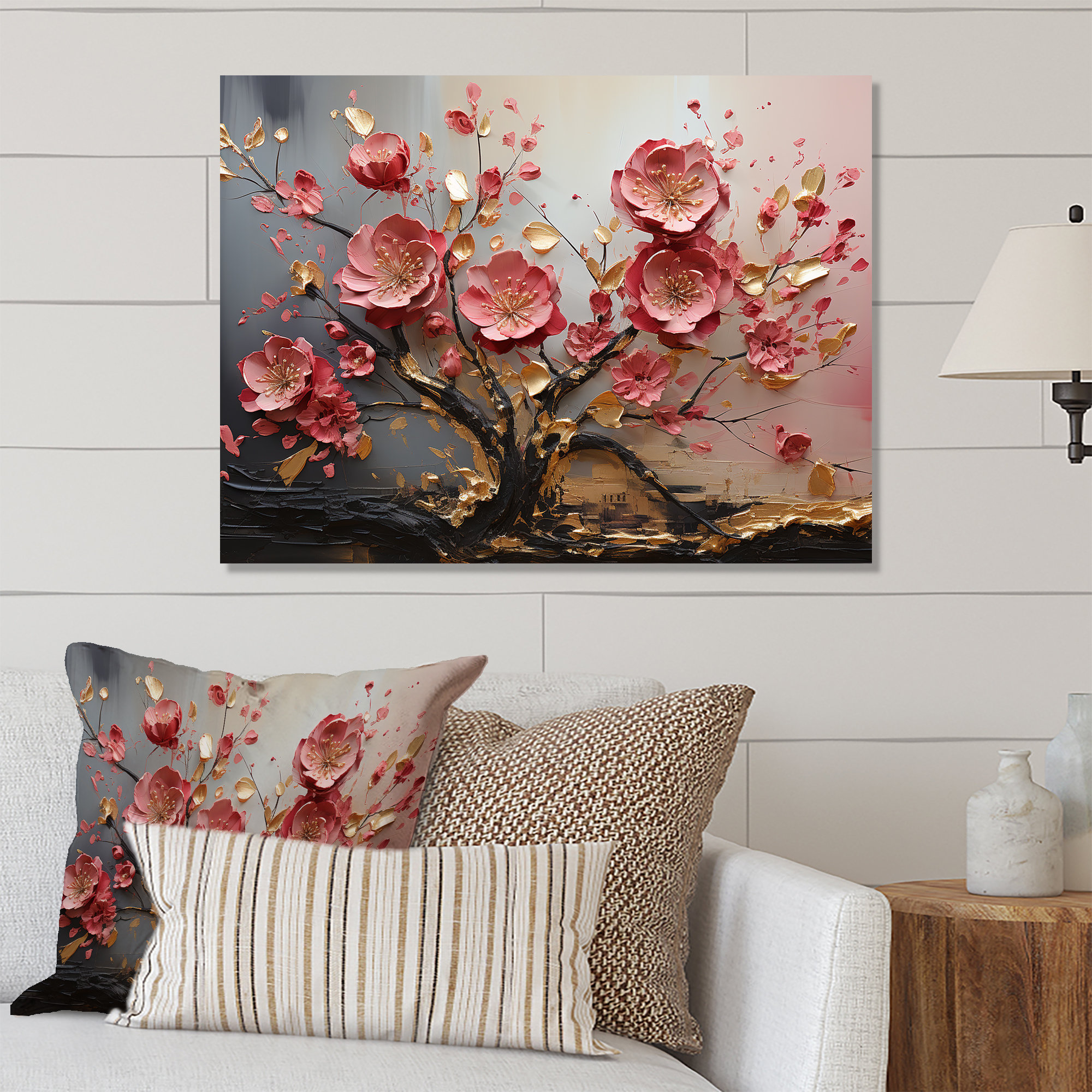 Lark Manor™ Elegant Pink And White Orchid Floral Tree III - Abstract ...