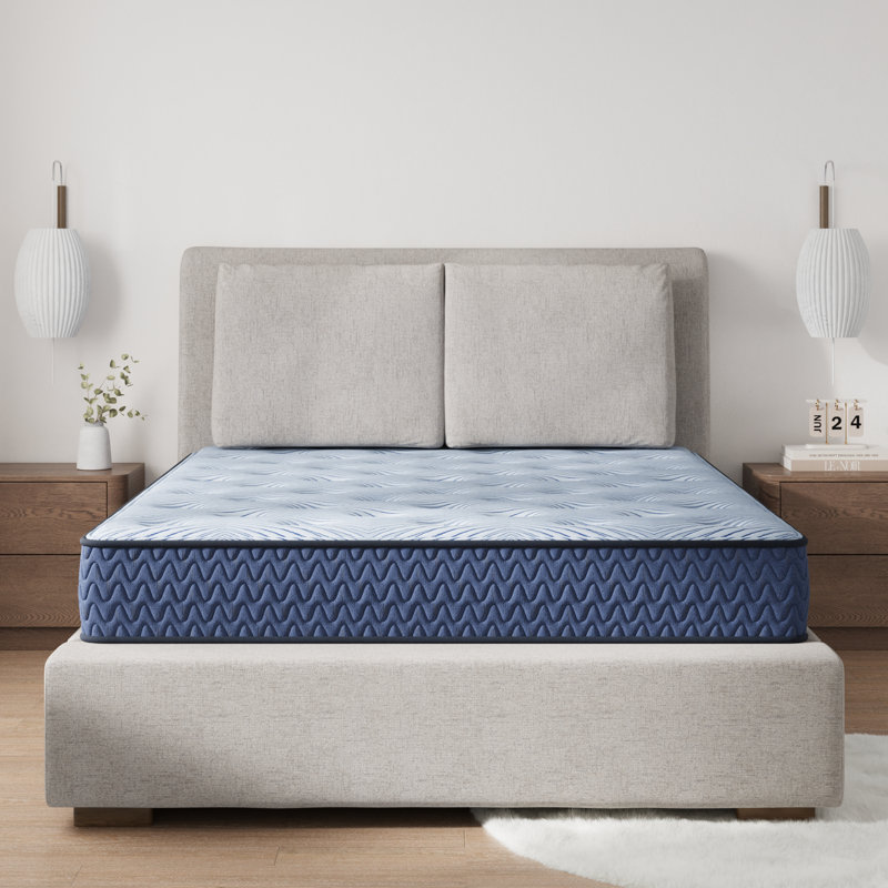 Matelas hybride, Double, Bleu, 12"