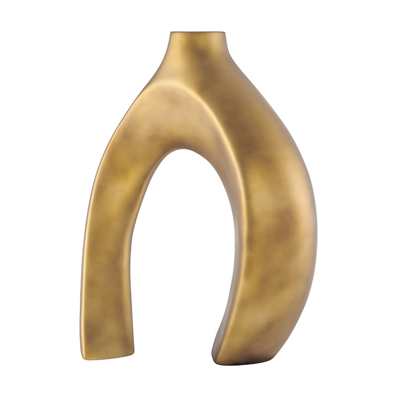 Simi Resin Small Vase, Bronze