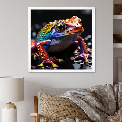 «Multicolor Frog Portait Glass II» sur toile