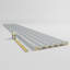 Boîtier cannelé l 12 5/8 po x H 78 3/4 po x P 1 1/8 po