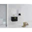 Meuble-lavabo moderne avec lavabo en céramique et armoire de rangement latérale - Étagère murale de 61 cm (24 po) en châtaignier noir