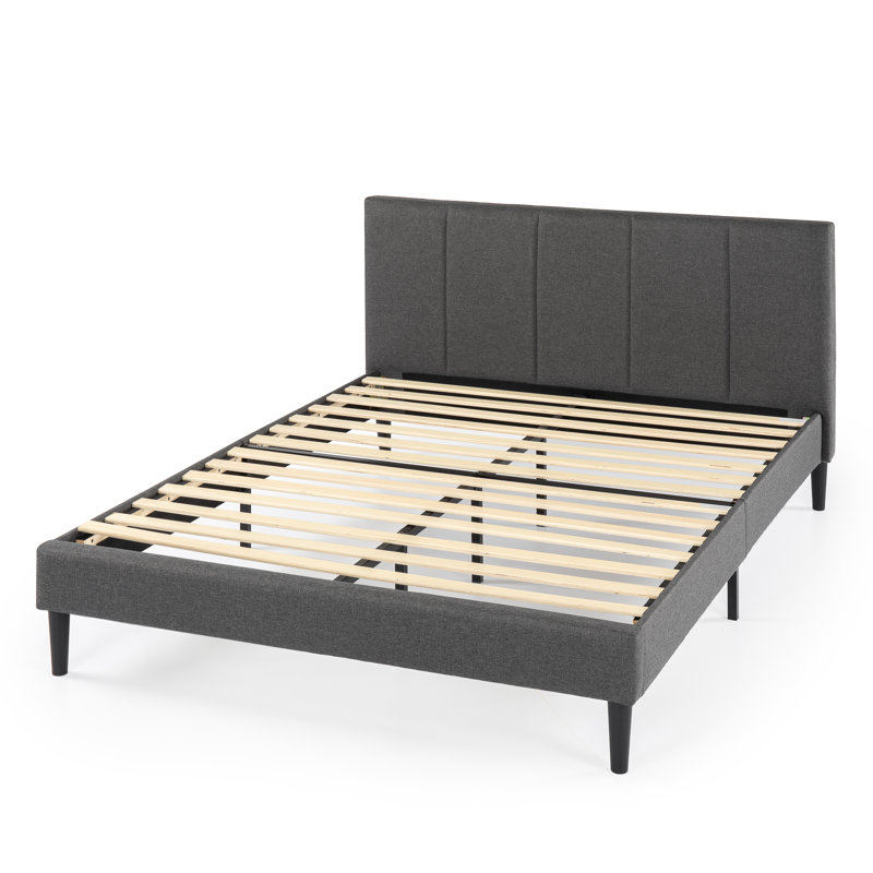 Daneshia Upholstered Platform Bed, Queen, Gray