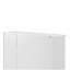 Buffet autoportant traditionnel avec huche, grande armoire de rangement avec tiroirs, portes et tablettes réglables, blanc-65818676