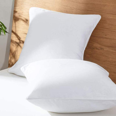 Housse de coussin 100% lin avec passepoil européen, ensemble de 2 housses de coussin 26 "x 26"