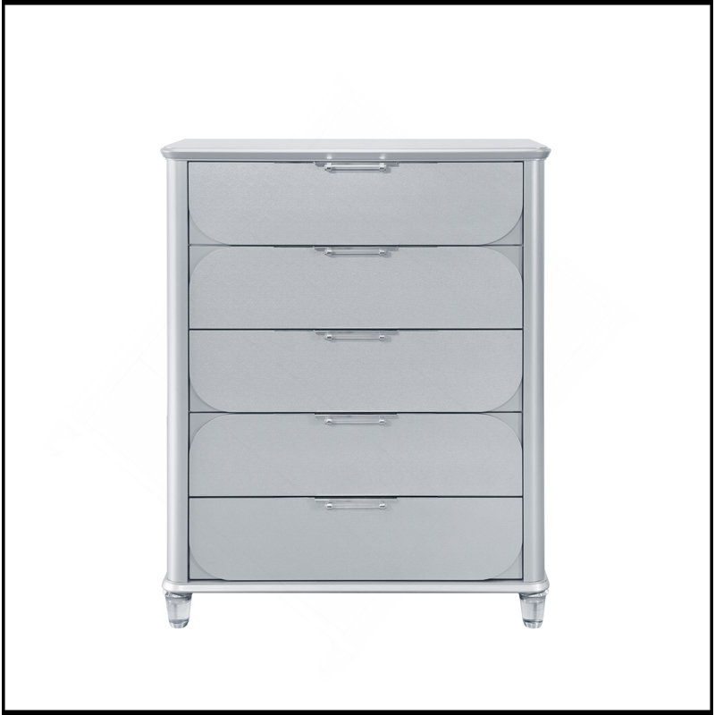 Commode argentée LAURA