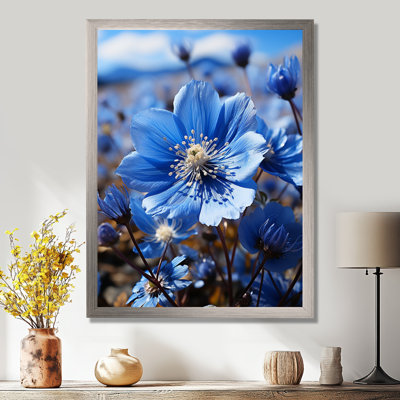 Blue Flower Cobalt Delight - Floral Wall Decor
