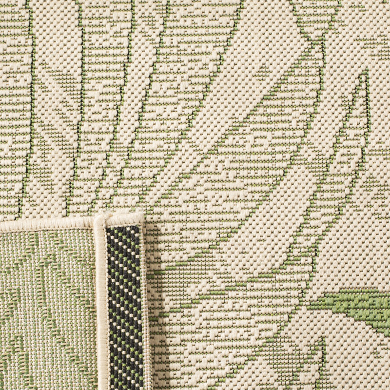 Tapis d'intérieur / extérieur à motif floral Lueck, Runner 2'3" x 18'