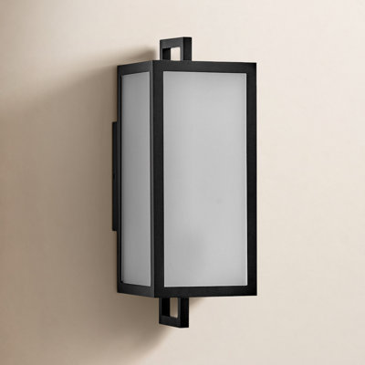 Halden Etched Glass Outdoor Wall Lantern