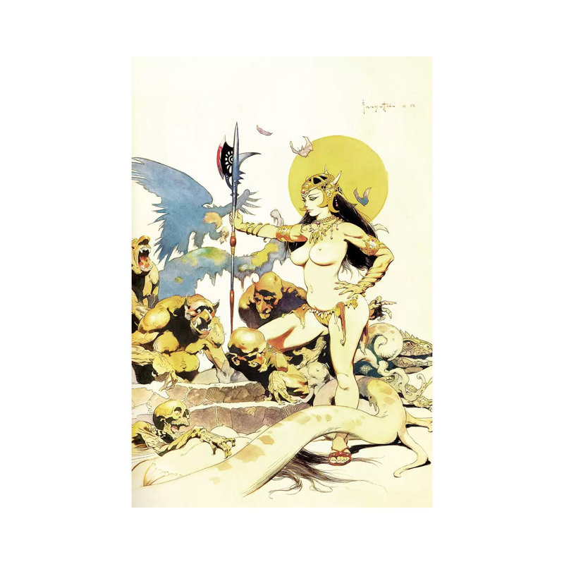«Ghoul Queen» par Frank Frazetta, impression sur toile tendue, H 26 po x l 18 po x 1,5 po