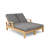 Io Outdoor Teak Wood Chaise Lounge