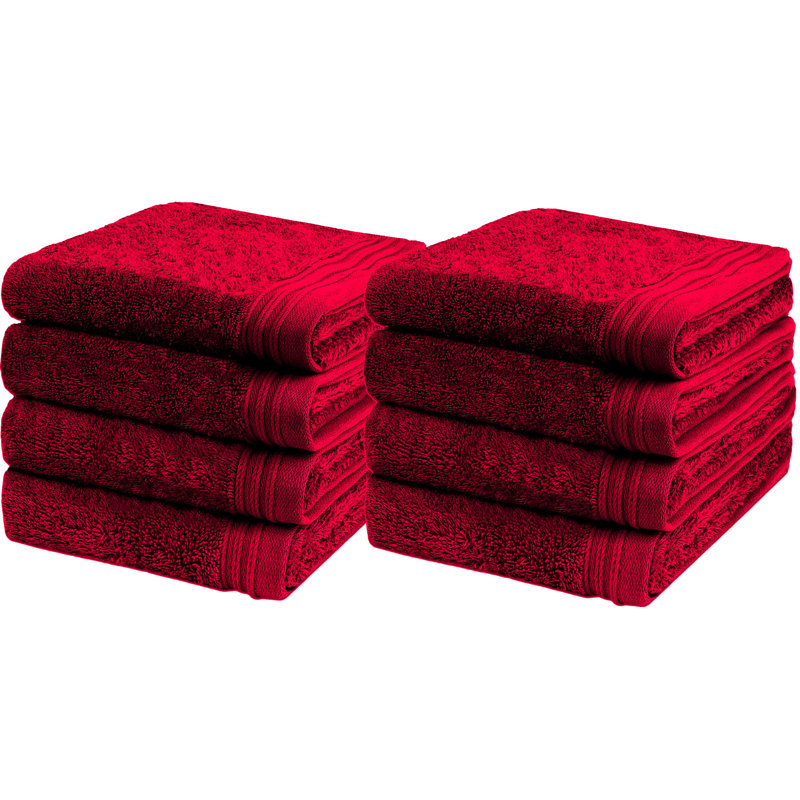 Raquel Midweight Hand Towel, Burgundy
