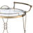 Zekera Champagne Finish Serving Cart