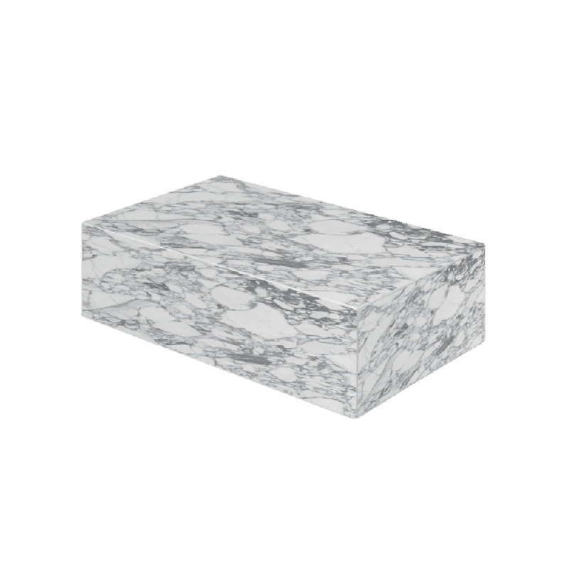 Table basse en marbre véritable Alazia - Arabescato