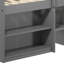Lit mezzanine simple avec rangement en gris - confortable et fonctionnel, avec 2 compartiments à tiroirs et espaces pratiques pour maximiser l'utilisation de votre chambre