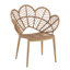 Chaise d'extérieur en forme de paon en osier de style papasan, ensemble de 2