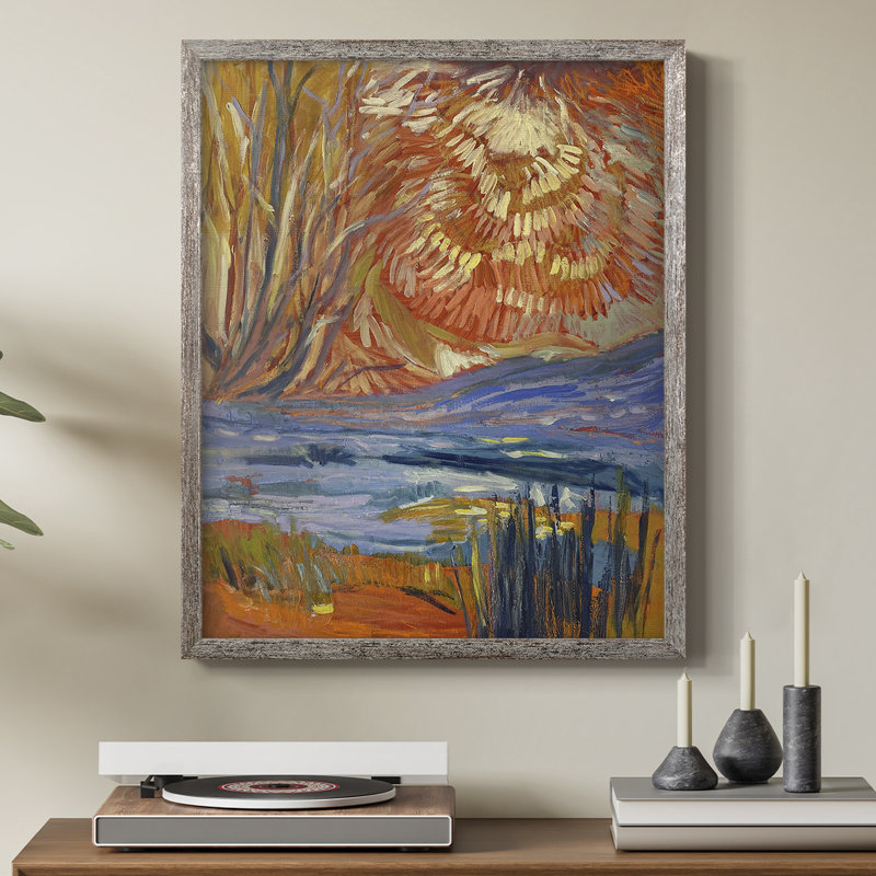 «Cadmium Winter Solstice II», reproduction encadrée - bois massif, H 11 po x l 9 po