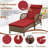 Outdoor Wicker Chaise Lounge Chair with Side Table, All-Weather Patio Lounger Chaise Sunbathing Reclining Chairs with Armrest & Pillow, 6-Position Adjustable Rattan Lounger Chair Set, Red-860655209-860655221-860655220