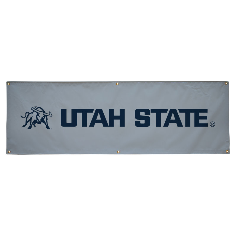 Vinyl Banner - NCAA Licensed, Gray Utah State Aggies