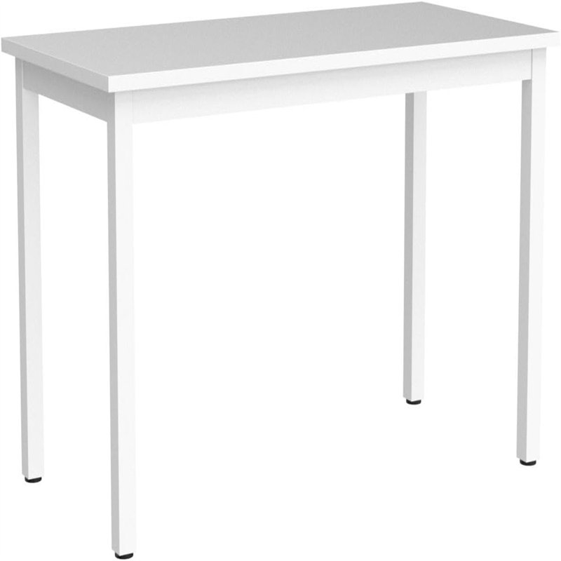 Bureau d'ordinateur Pauljohn, Blanc, H 29,02 po x l 47,01 po x P 22,99 po, Blanc