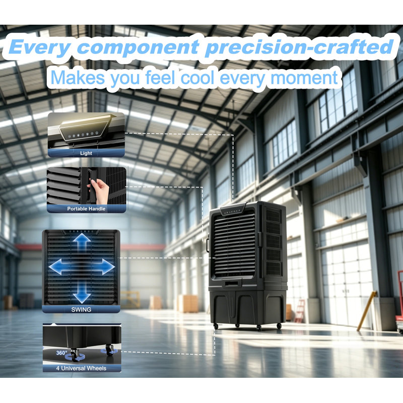 Refroidisseur par évaporation industriel 12000 pi³ / min 40 gallons