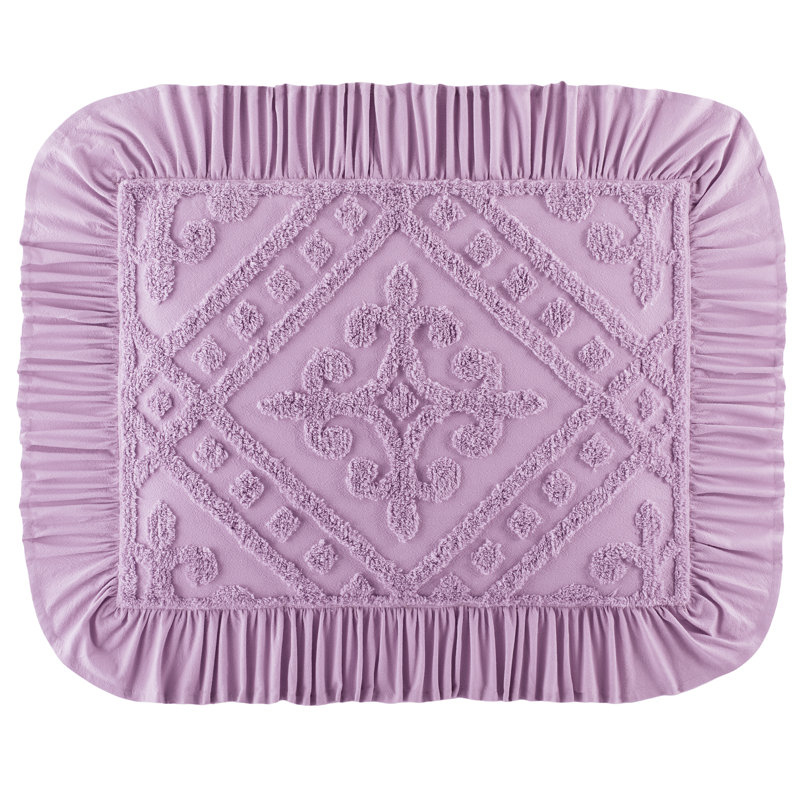 Lavender/White Cotton Piece Sham, Lavender