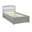 Lit plateforme simple en bois avec lit gigogne, structure de lit en bois robuste, gris compact-588597059