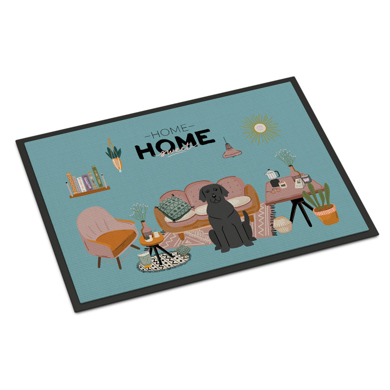 Tapis d'entrée antidérapant Guerline L 27 po x l 18 po, Labrador noir
