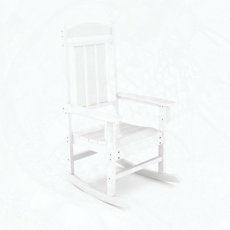 Chaise berçante blanche en polyéthylène, Blanc