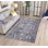 Tapis décoratif gris à motif tissé vintage