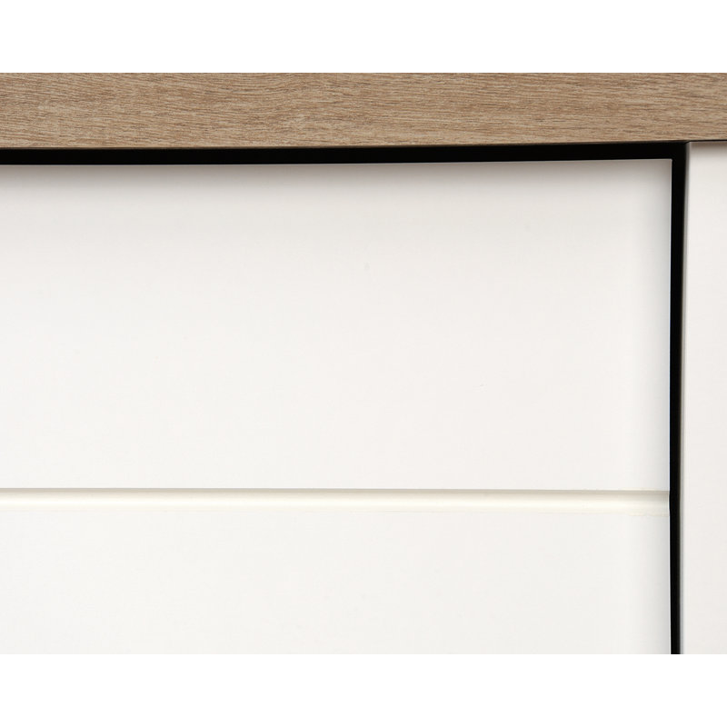 Commode 4 tiroirs Villeparis, Blanc doux