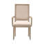 Ensemble de 2 fauteuils modernes et modernes, siège et dossier rembourrés en bois gris