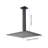 Bathroom Showerhead - Matte Black Stainless Steel, High Rainfall And Easy Maintenance Shower Head Black, Steel With Cleaning Feature-127299578