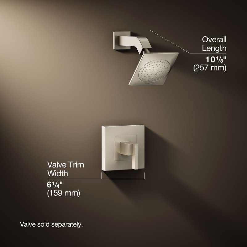 Robinet de baignoire et douche Loure®, Nickel brossé éclatant