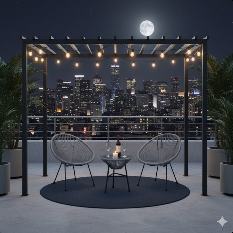 3-Piece Acapulco Wicker Patio Bistro Set With 2 Chairs & Glass Table, Gray