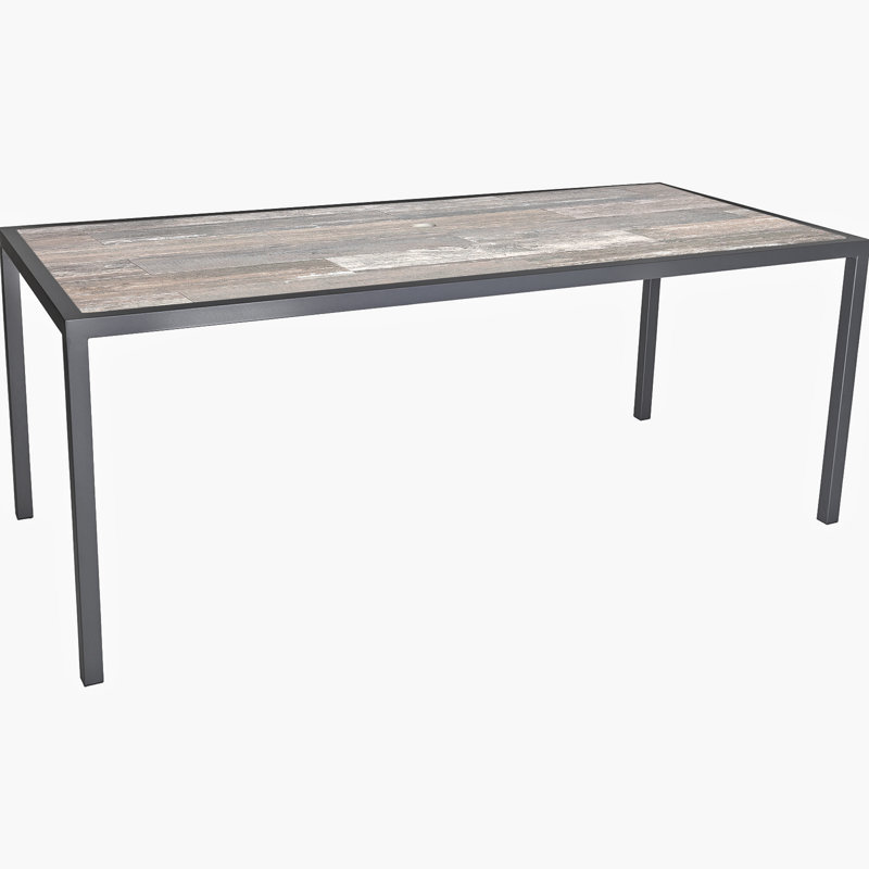 Quadra Outdoor Rectangle Dining Table, Carbon Black, Venice Beach