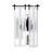 84'' Solid Manufactured Wood Glass Bi Fold Sliding Barn Door with Installation Hardware Kit-93804441