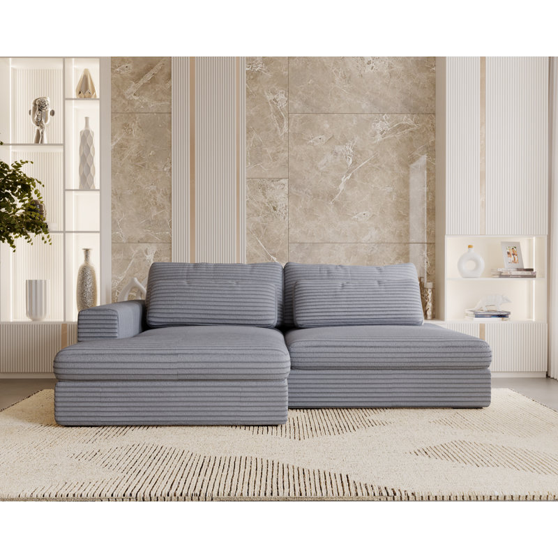 Teirra 2 Seater Sofa Bed, Grey, Right Hand Facing