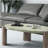 Weathered gray and oak rectangular coffee table