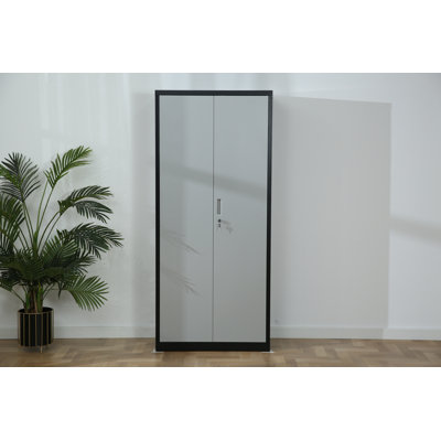 Metal Karndeep 72" Tall 5 - Shelf Storage Cabinet for Office Garage Home