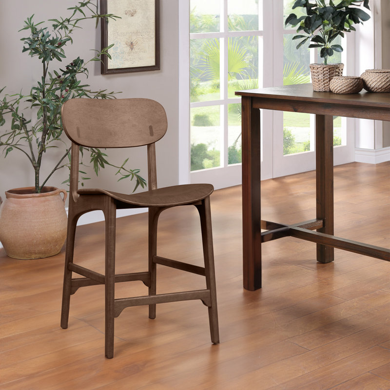 Tabouret de bar et de comptoir Larence, Tabouret de comptoir (siège d'une hauteur de 24 p, Carbonite