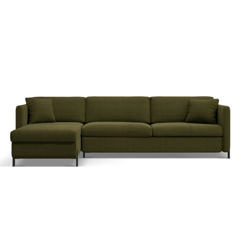 Bejna 3 Seater Sofa Bed, Left Hand Facing, Green, 80cm H x 260cm W x 170cm D