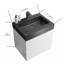 Meuble-lavabo mural 24 po avec lavabo, grand meuble-lavabo flottant mural pour salle de bain moderne, lavabo une pièce sans drain, pré-assemblé-1307707226-1307707224