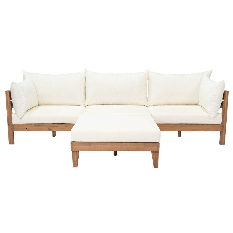 Lit de jour modulaire Airloom avec structure en bois d'acacia et coussins épais