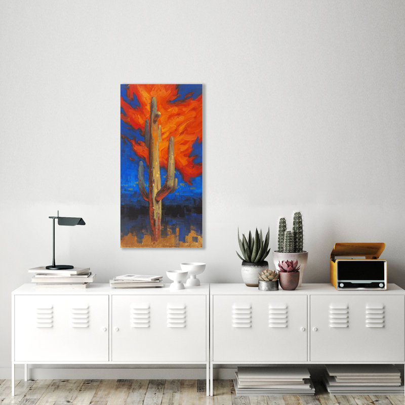 «Man Of Fire», reproduction d'art sur toile tendue avec châssis, H 40 po x l 20 po
