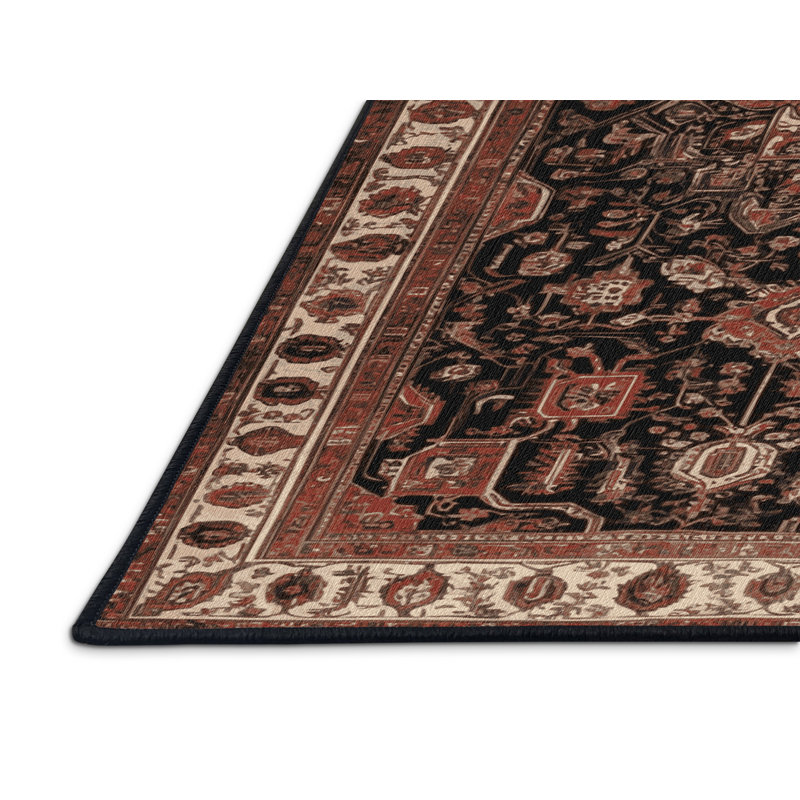 Tapis brun lavable à la machine, Rectangulaire 2 pi x 3 pi