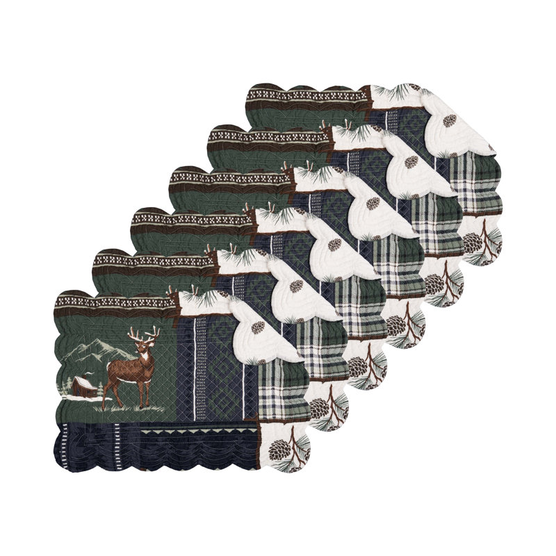 Ensemble de 6 napperons en coton 13 po x 19 po Parkton