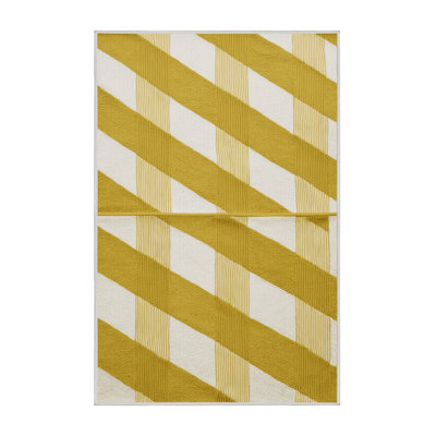 Machine Washable Checkered Beige Area Rug