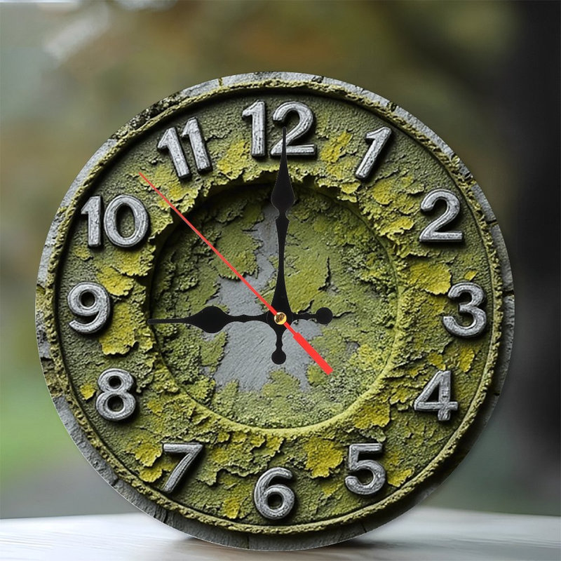 Horloge murale rétro en métal vieilli